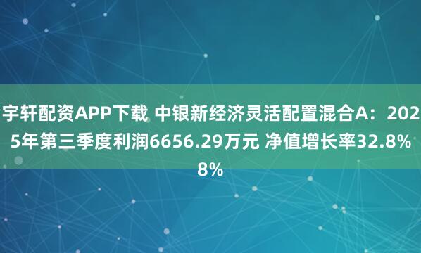 宇轩配资APP下载 中银新经济灵活配置混合A：2025年第三季度利润6656.29万元 净值增长率32.8%