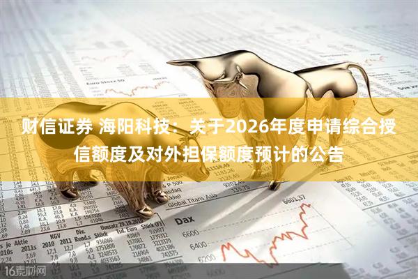 财信证券 海阳科技：关于2026年度申请综合授信额度及对外担保额度预计的公告