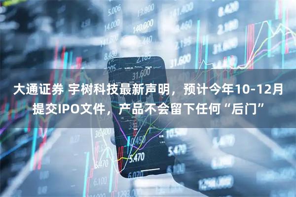 大通证券 宇树科技最新声明，预计今年10-12月提交IPO文件，产品不会留下任何“后门”