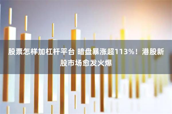股票怎样加杠杆平台 暗盘暴涨超113%！港股新股市场愈发火爆
